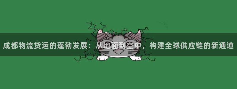 豪门国际里的财神：成都物流货运的蓬勃